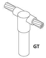 Cable To Ground Rod Copper Clad, Plain (Unthreaded) Rod - GT - 1